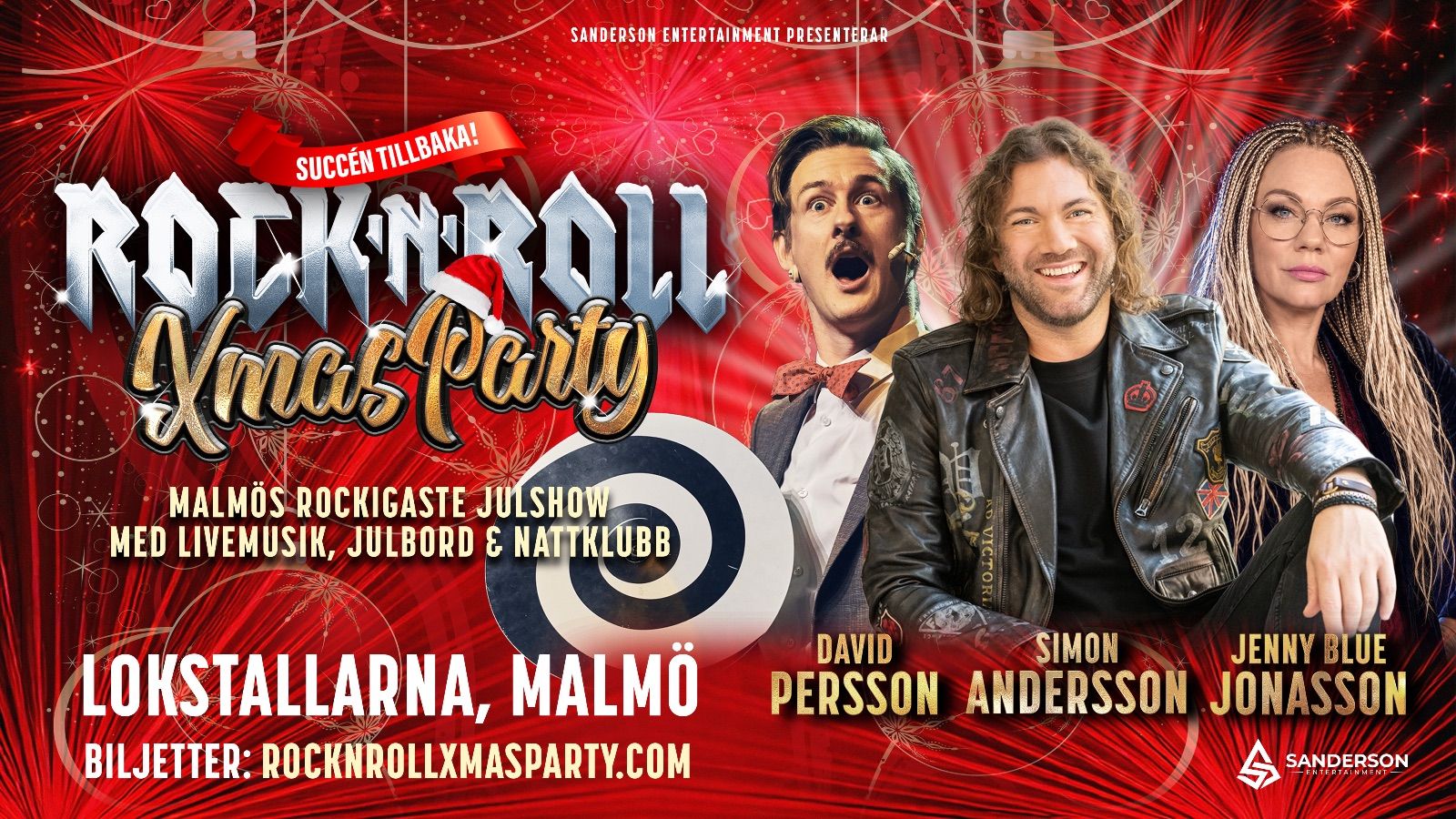 Julbord på RocknRoll Xmas Party i Kirsebergsstaden